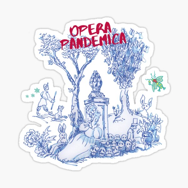 Opera Pandemica, toile de jouy Sticker