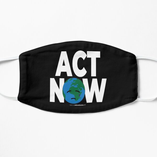 Klimaaktivist Grafiken #takingblindfoldsoff 45 Flache Maske