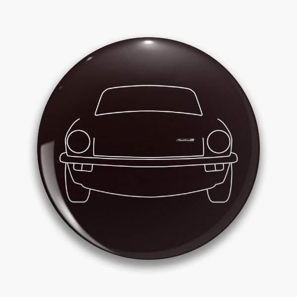 Artikelvorschau, Triumph Spitfire Oldtimer-Umrissliniengrafik (weiß) entworfen und verkauft von soitwouldseem.