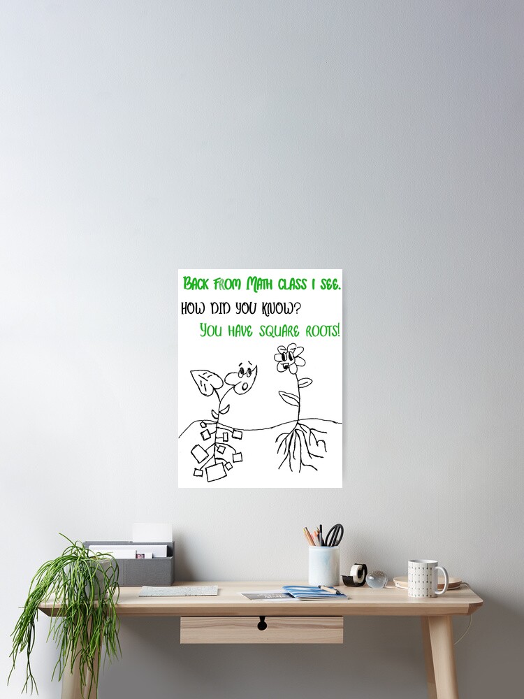 funny plants math joke poster by peachuser redbubble