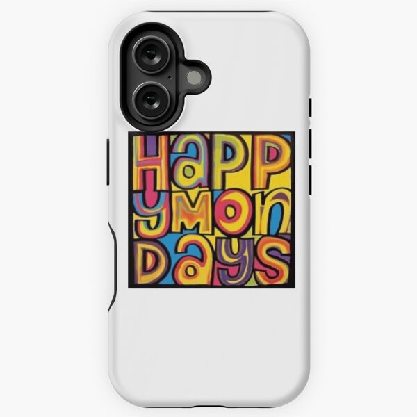 Vista previa del artículo con la obra «Happy Monday's 90s Britpop Manchester band», diseñado y vendido por indiecases.