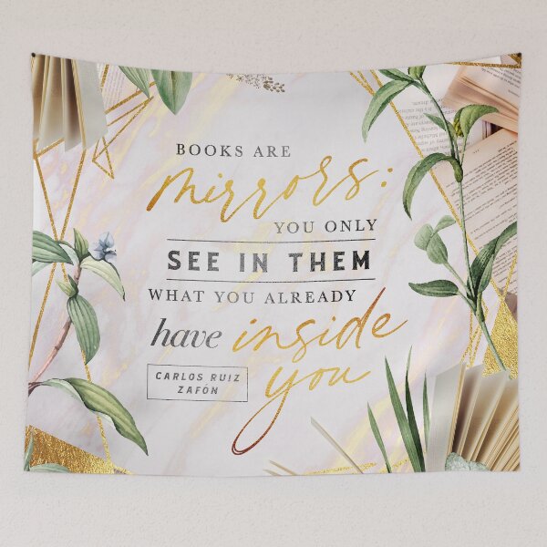 Item preview, Los libros son espejos designed and sold by Stella Bookish Art.
