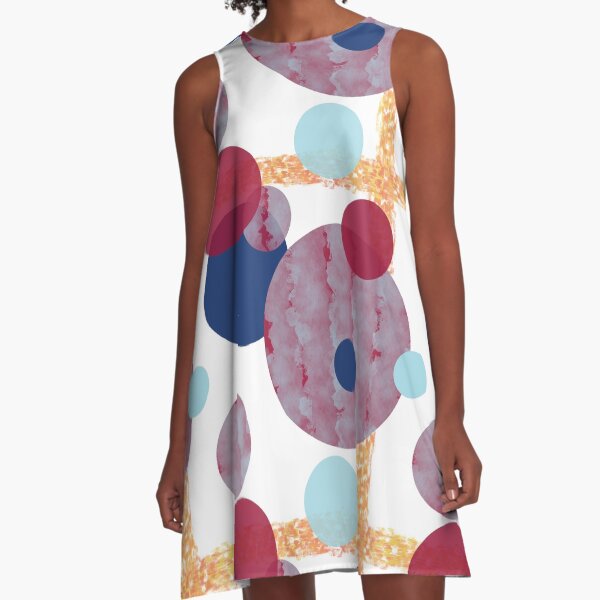 Textured Circles A-Line Dress