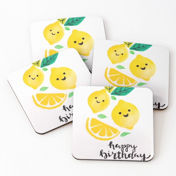 Item preview, lemon happy birthday designed and sold by KiwiBurrito.
