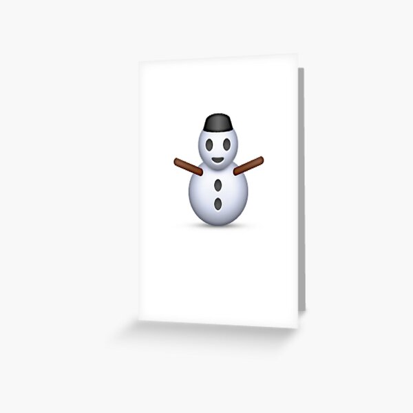 Do U Wanna Build A Snowman Emoji Christmas Greeting Card By Bendeano Redbubble