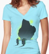 Bouldering Women's Fitted V-Neck T-Shirt