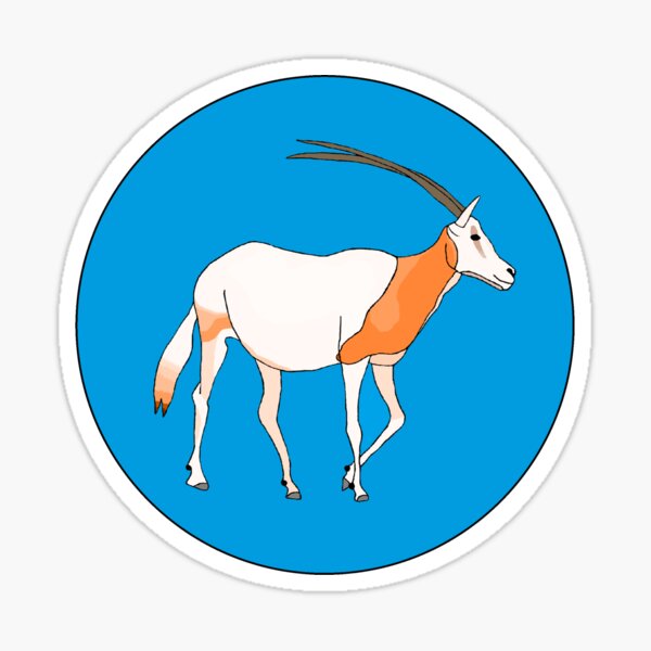 Scimitar-Horned Oryx Sticker