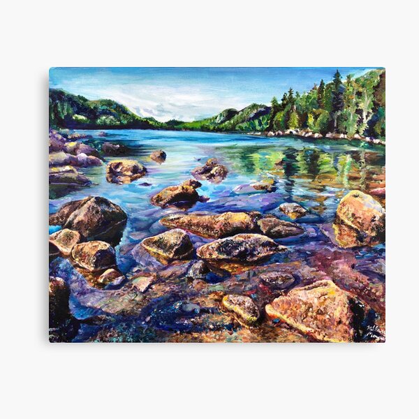Maine Acadia Painting Landscape Canvas Print