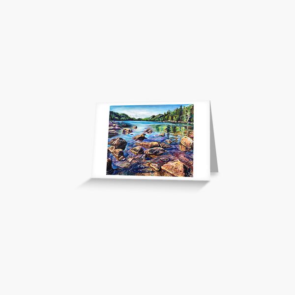 Maine Acadia Painting Landscape Greeting Card