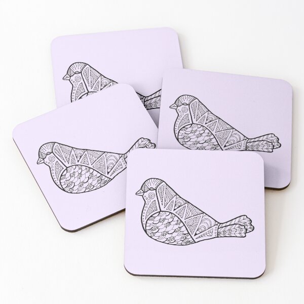Item preview, Color Me Bird : Black on Purple designed and sold by Janelle Wourms.