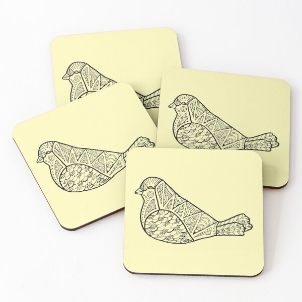 Item preview, Color Me Bird : Black on Yellow designed and sold by Janelle Wourms.