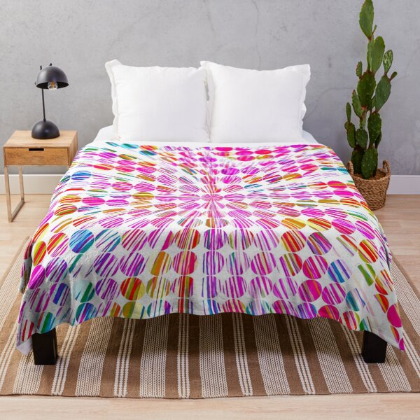 Item preview, pink blue and yellow geometric circle pattern abstract background designed and sold by Mrvell.