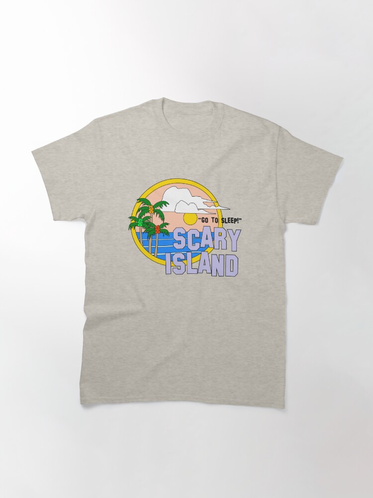 Thumbnail 3 of 7, Classic T-Shirt, Greetings From Scary Island - The Peach Fuzz designed and sold by elizabethhudy.