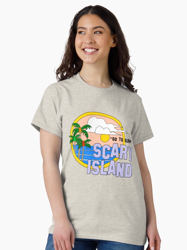 Thumbnail 2 of 7, Classic T-Shirt, Greetings From Scary Island - The Peach Fuzz designed and sold by elizabethhudy.