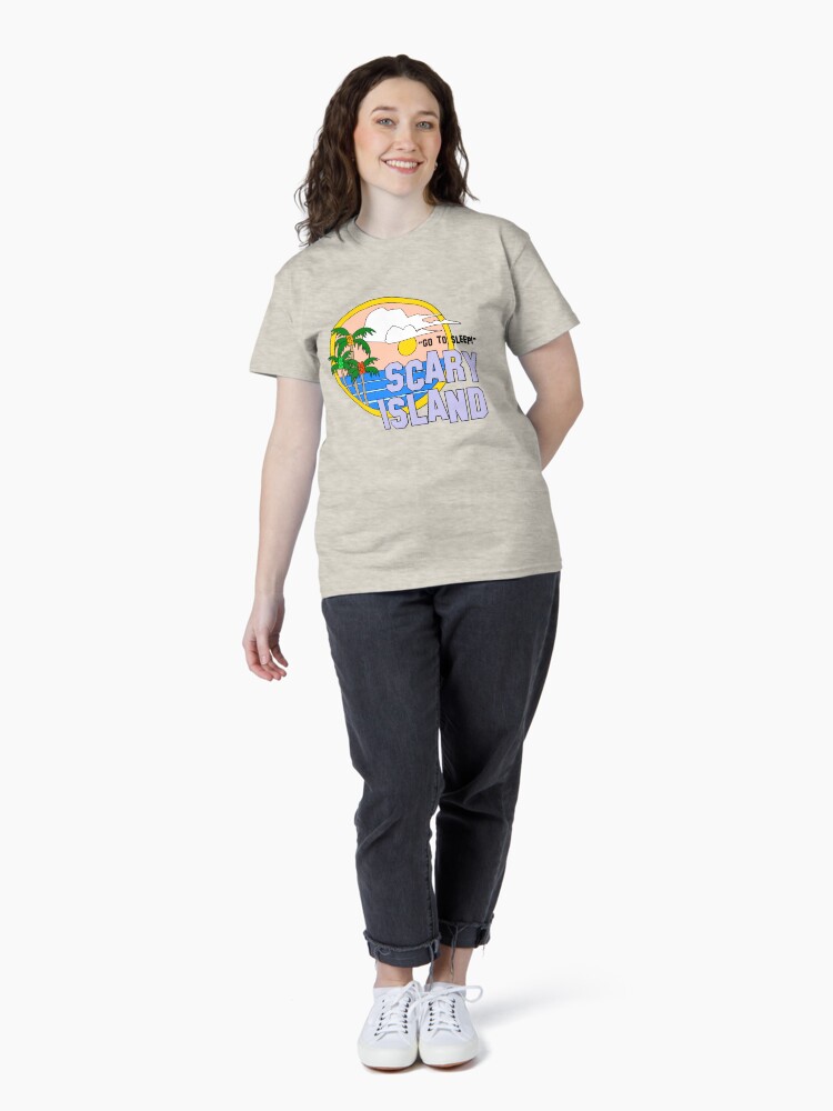 Thumbnail 4 of 7, Classic T-Shirt, Greetings From Scary Island - The Peach Fuzz designed and sold by elizabethhudy.