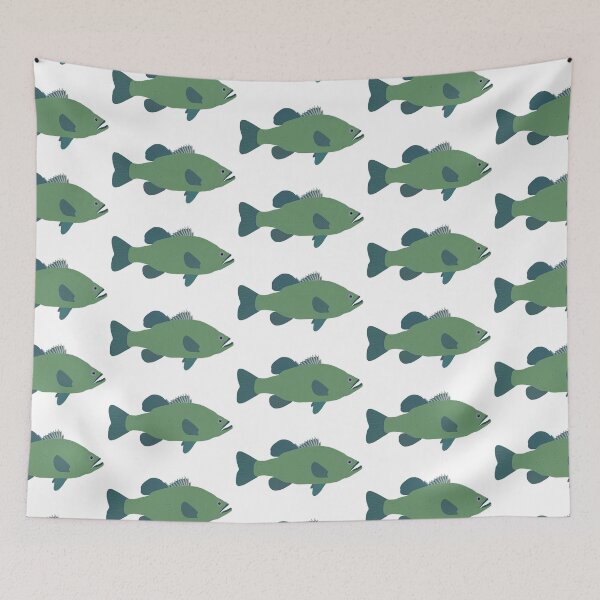 Item preview, Green Bass fish designed and sold by Brenna Langdon.