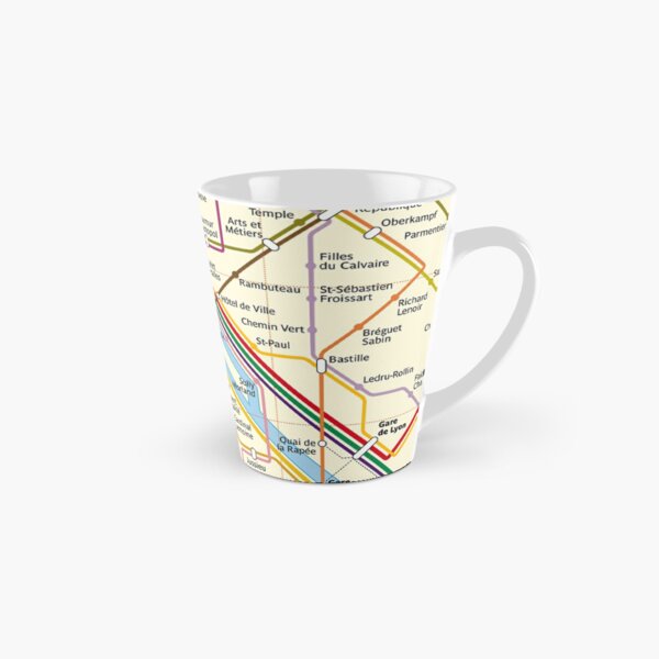 Paris Metro Map Coffee Mug Paris Mug France Mug Paris 