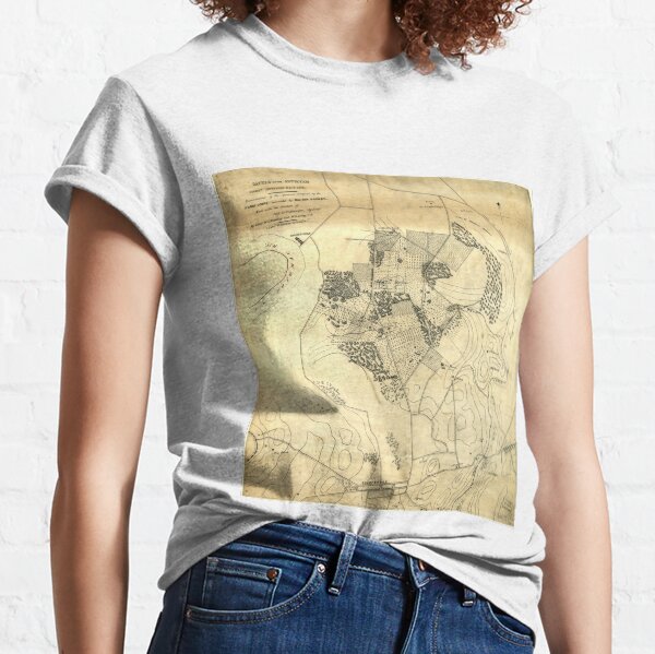 Civil War Battle of the Antietam Map September 16 & 17 1862 Classic T-Shirt