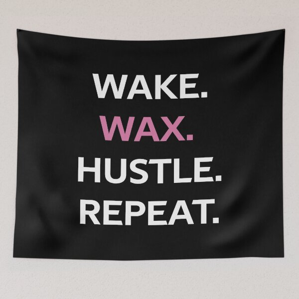 Item preview, Womens Wake Wax Hustle Repeat Esthetician Waxing Quote V-Neck print designed and sold by jakehughes2015.