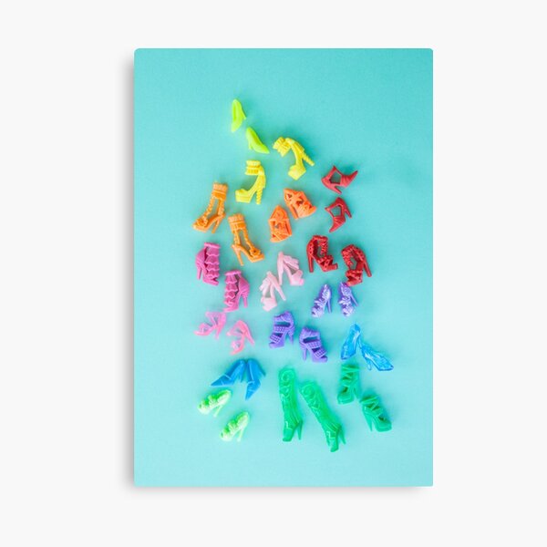 High Heeled Rainbow Canvas Print