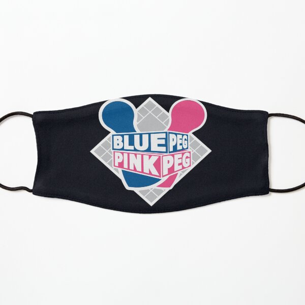 Blue Peg Pink Peg Logo Kids Mask