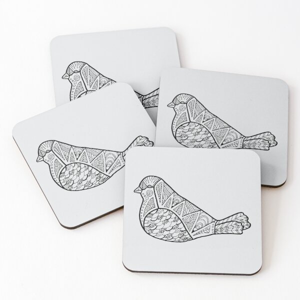 Item preview, Color Me Bird : Black on Gray designed and sold by Janelle Wourms.