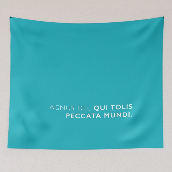 Item preview, Agnus dei, qui tolis peccata mundi, Catholic quote designed and sold by StudioCitrine.