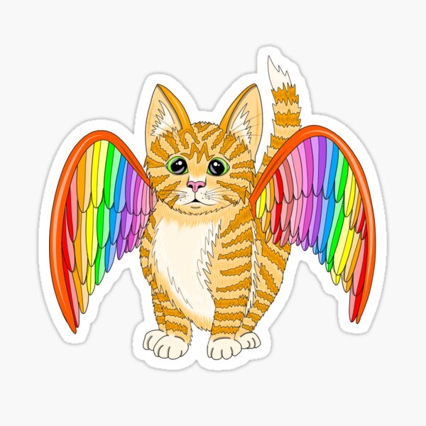 Kitty with wings Sticker