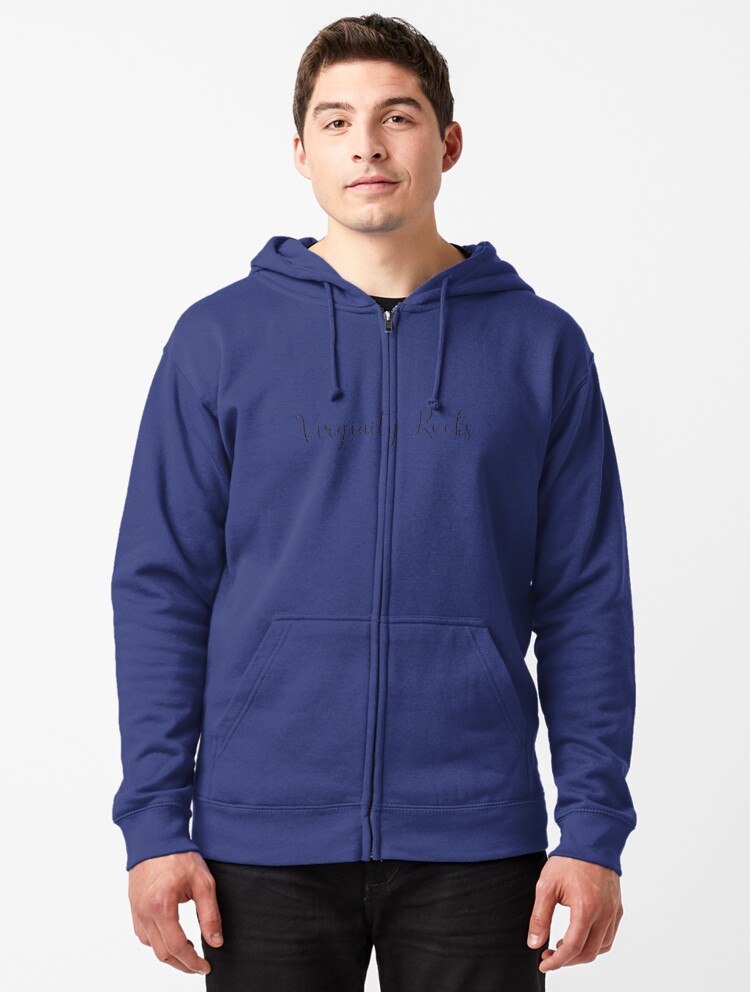 virginity rocks blue hoodie
