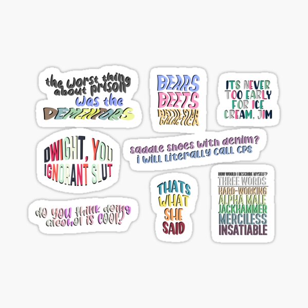 "The Office Quotes Sticker Pack" Sticker by mdacosta Redbubble