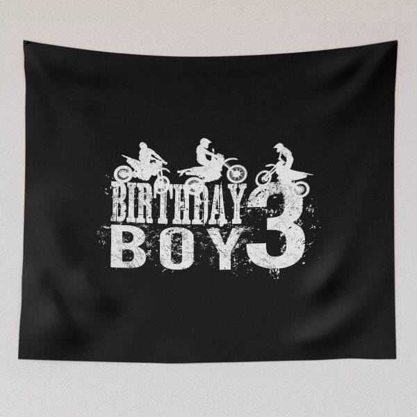 Item preview, Dirt Bike Birthday Boy 3 Years Old 3rd B-day Boys Party design designed and sold by Grabitees.