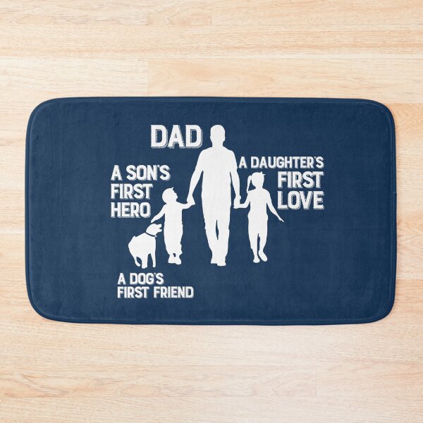 Item preview, Papa Son's First Hero Daughter's First Love Dog's First Friend Funny Fathers Day Gift for Daddy  designed and sold by alenaz.