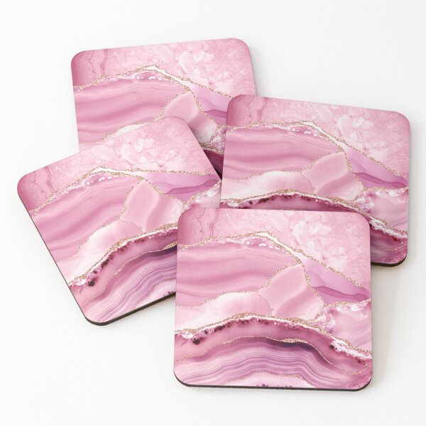 Item preview, Pink And Gold Faux Marble Landscapes  designed and sold by MysticMarble.