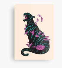 Black tiger Metal Print