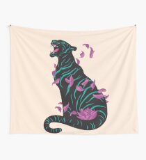 Black tiger Wall Tapestry
