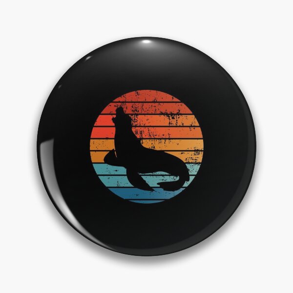 Item preview, Elephant Seal Sunset Retro Vintage Animal Lover Gift designed and sold by haselshirt.