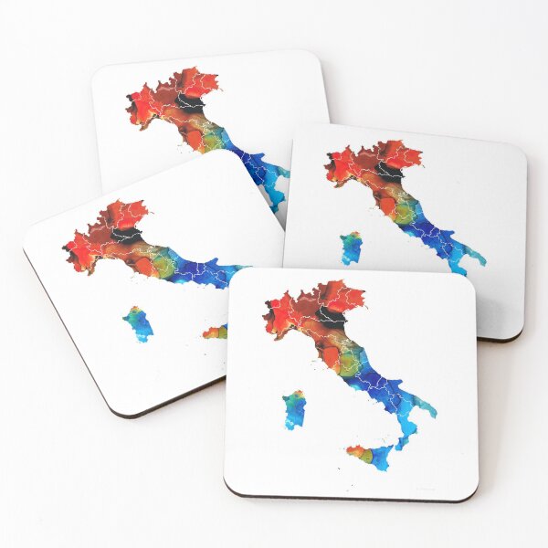 Item preview, Italy - Italian Map By Sharon Cummings designed and sold by Sharon Cummings Art.