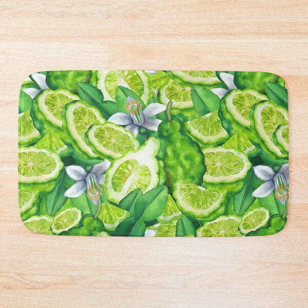 Item preview, Watercolor whole and sliced bergamot fruits, leaves and flower designed and sold by Ekaterina Glazkova.