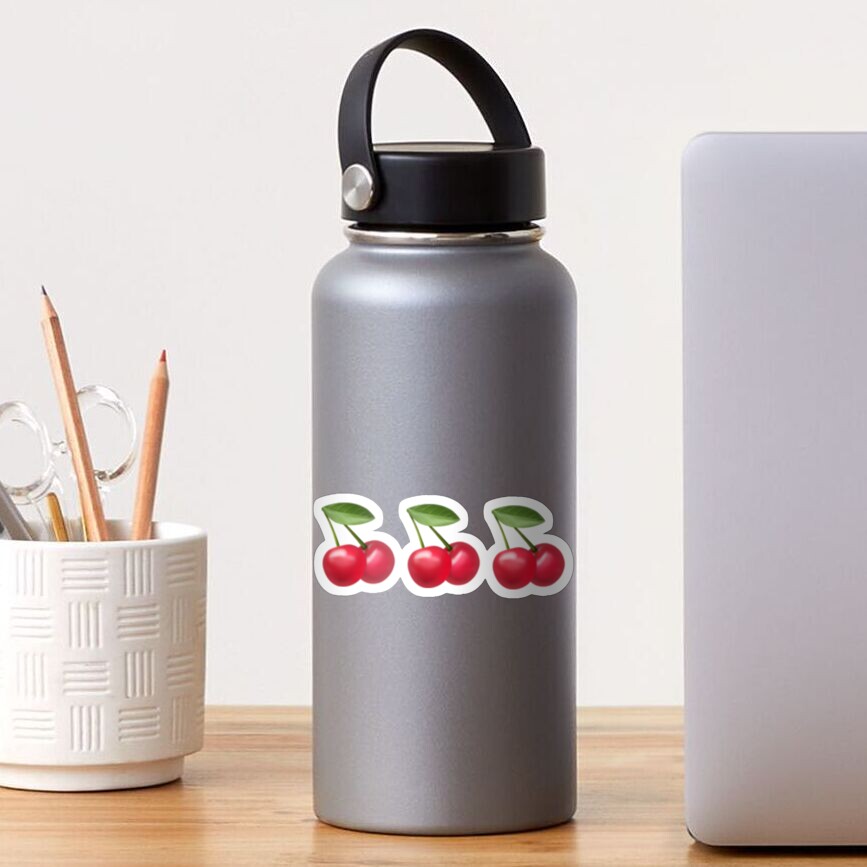 "Cute Red Cherries Emojis " Sticker for Sale by littlebloom Redbubble