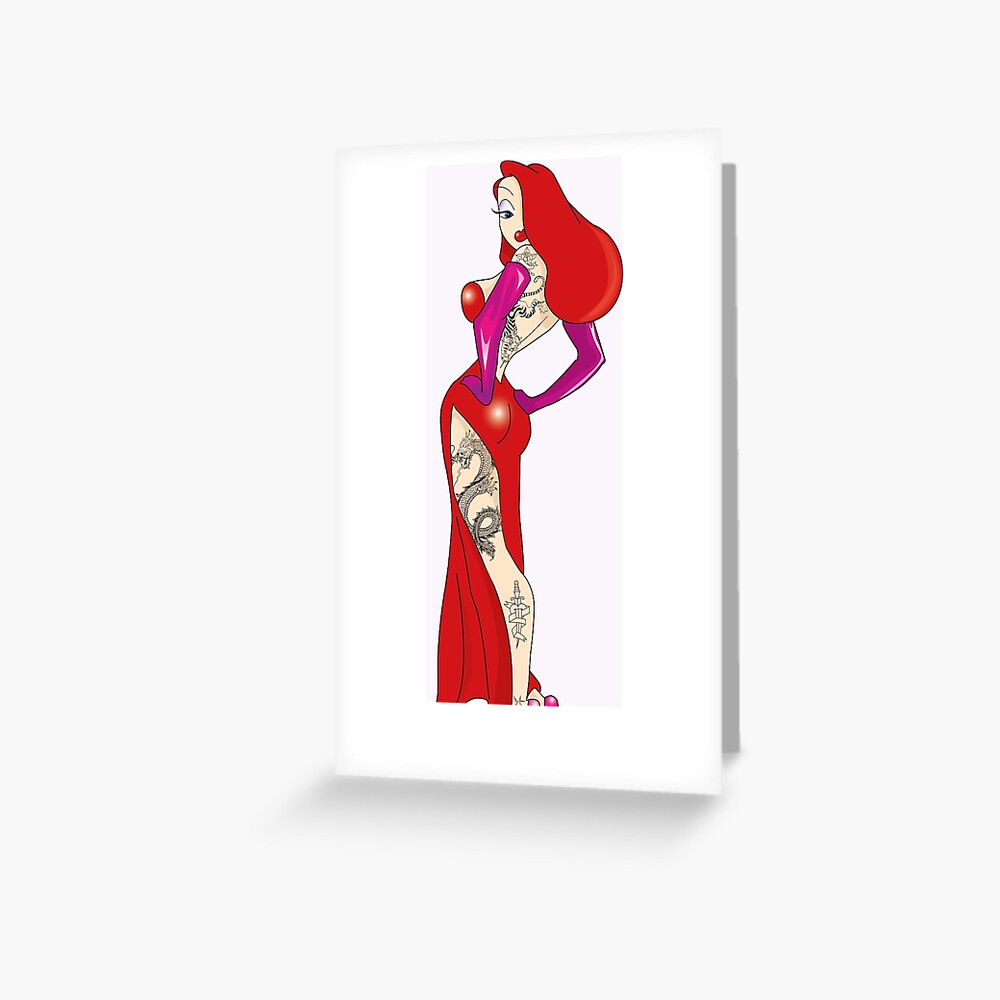 Jessica Rabbit, Tattooed Greeting Card for Sale by boec gear