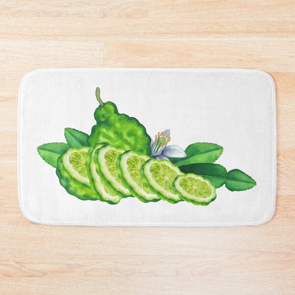 Item preview, Watercolor whole and sliced bergamot fruits, leaves and flower. designed and sold by Ekaterina Glazkova.