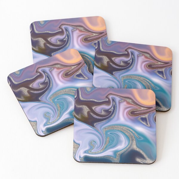 Item preview, Liquid Blue And Copper Faux Marble Texture  designed and sold by MysticMarble.
