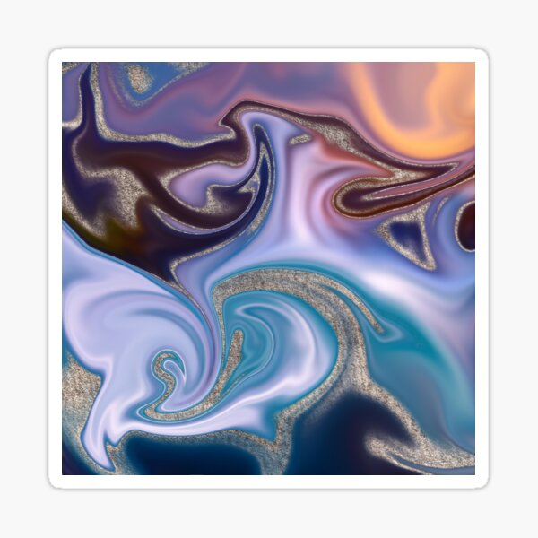Item preview, Liquid Blue And Copper Faux Marble Texture  designed and sold by MysticMarble.