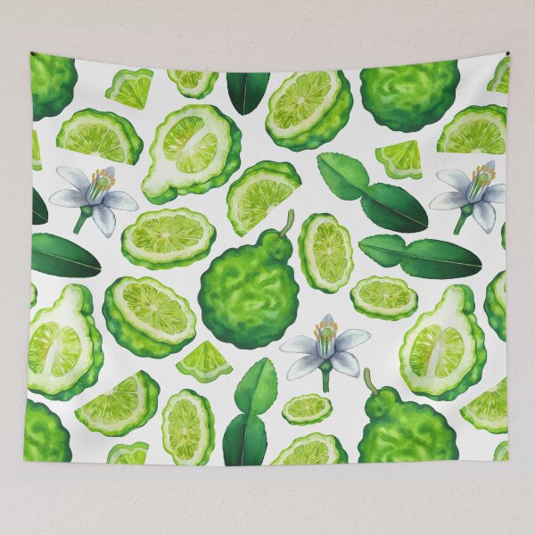 Item preview, Collection of watercolor bergamot fruits, leaves and flower designed and sold by Ekaterina Glazkova.