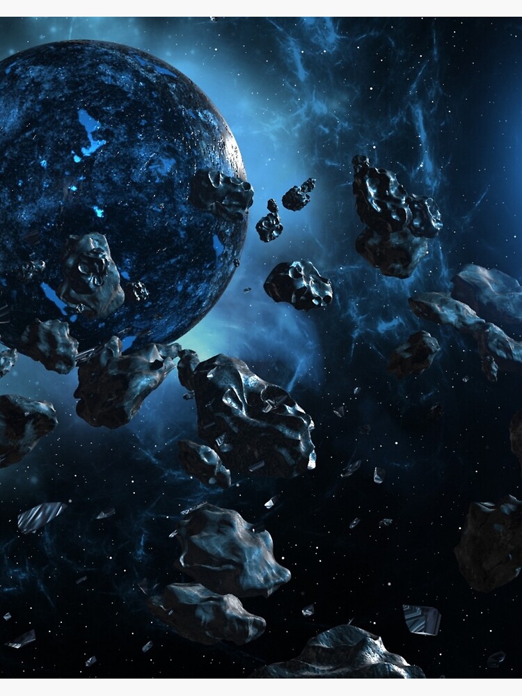 Blue Galaxy Planet Aesthetic Art Board Print By Flamingo87 Redbubble