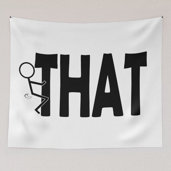 Item preview, Fuck That Humping Stick Man Black Typography Sarcasm Humor Graphic Design - Illustration designed and sold by ColorMeHappy123.