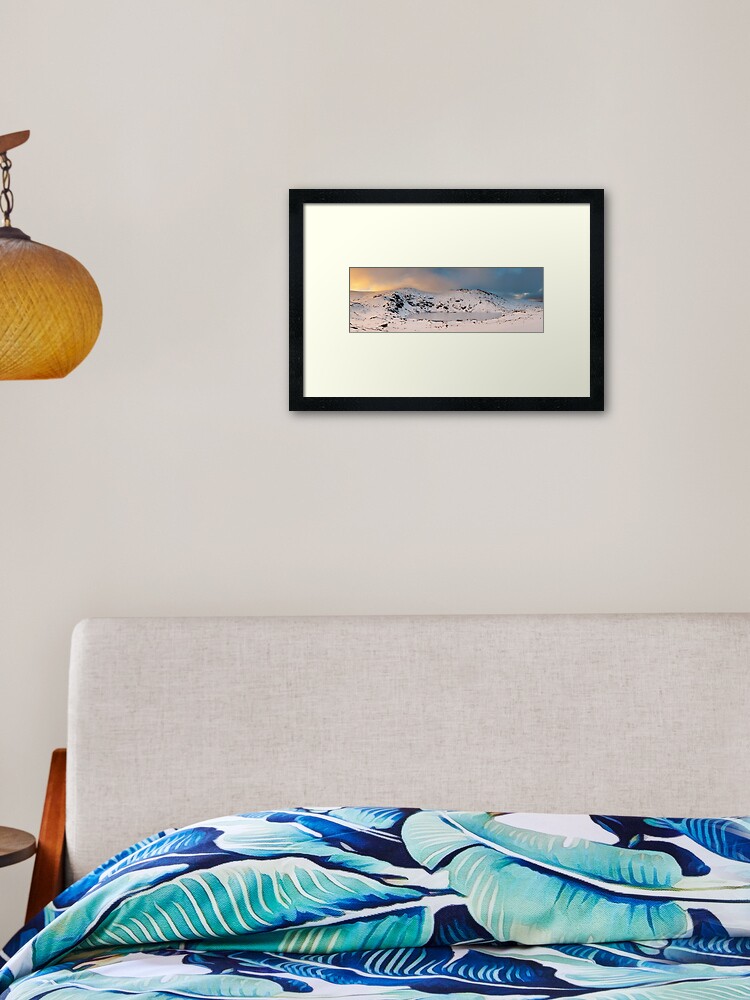 Thumbnail 1 of 7, Framed Art Print, Winter finds Blue Lake, Kosciuszko National Park, NSW, Australia designed and sold by Chockstone.