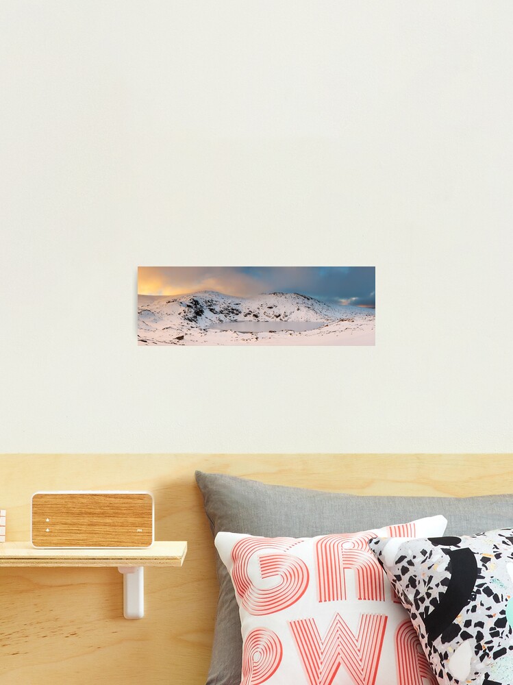 Thumbnail 2 of 3, Photographic Print, Winter finds Blue Lake, Kosciuszko National Park, NSW, Australia designed and sold by Chockstone.