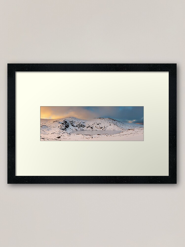 Thumbnail 2 of 7, Framed Art Print, Winter finds Blue Lake, Kosciuszko National Park, NSW, Australia designed and sold by Chockstone.
