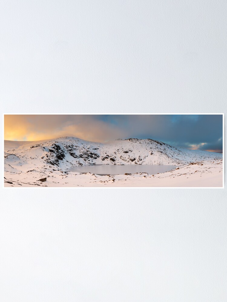 Thumbnail 1 of 3, Poster, Winter finds Blue Lake, Kosciuszko National Park, NSW, Australia designed and sold by Chockstone.